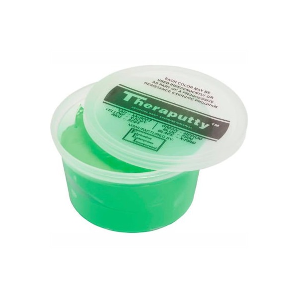 TheraPutty Plus Antimicrobial Exercise Putty, Green, 1 Pound, Medium